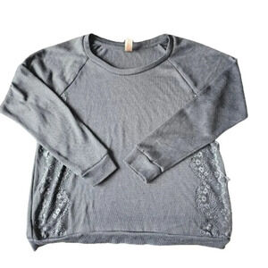 No Boundaries Women's  Lace Details Long Sleeves Pullover Sweatshirt Size XXL
